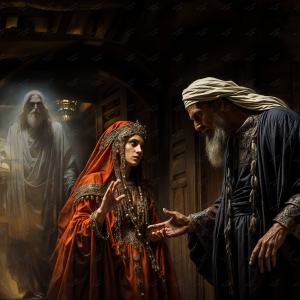King Saul Visiting Witch of Endor